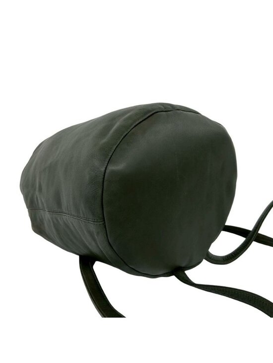 Loewe Vintage Anagram Logo Leather Drawstring Backpack Green display picture 2
